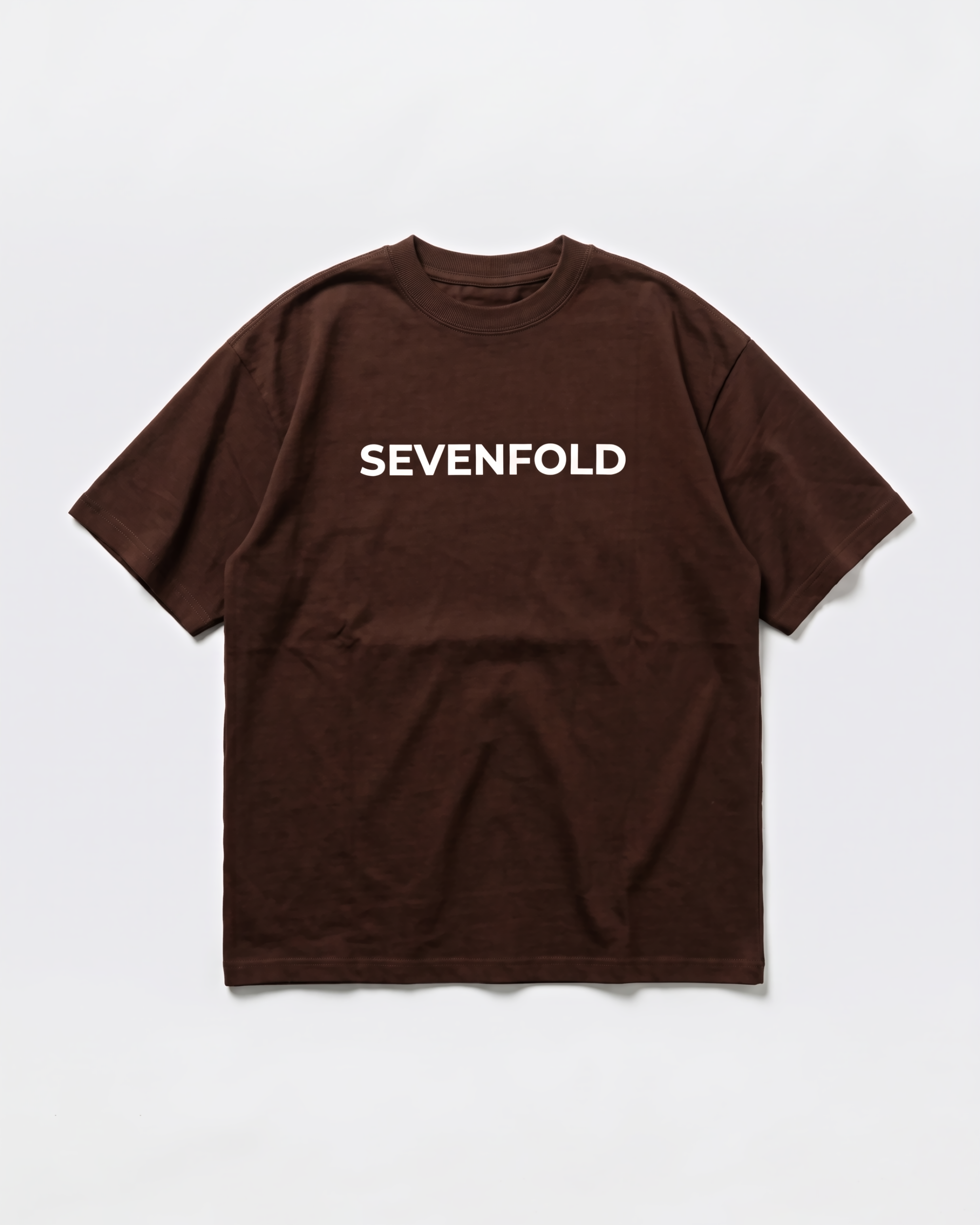 Brown Rome graphic oversized T-shirt back view SEVENFOLD