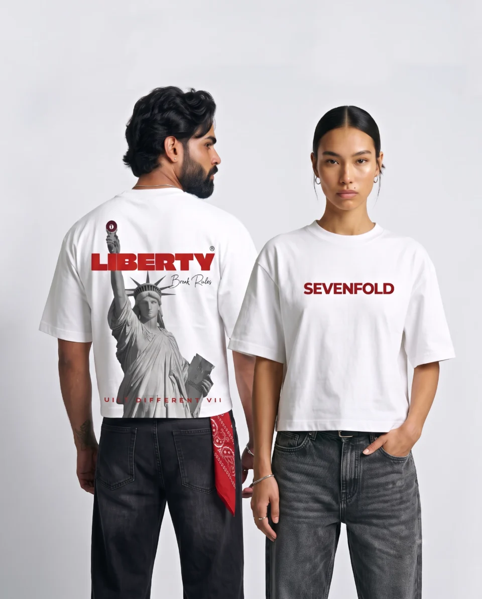 Liberty Oversized Graphic T-Shirt – White